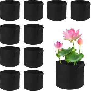 10 Pack Lily Plant Pots for Pond, Aquatic Pond Planter for Pond Reusable Pond Plant Basket Grow Bags for Pond, Aquatic Plants, Potato, Carrot, Onion, Flower (2 Gallon)