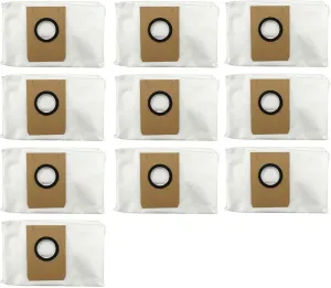 10 Pack Replacement Vacuum Dust Bag Fit for ECOVACS DEEBOT X1 Omni Turbo Robot Vacuum Cleaner, Replacement Vacuum Filter Bags