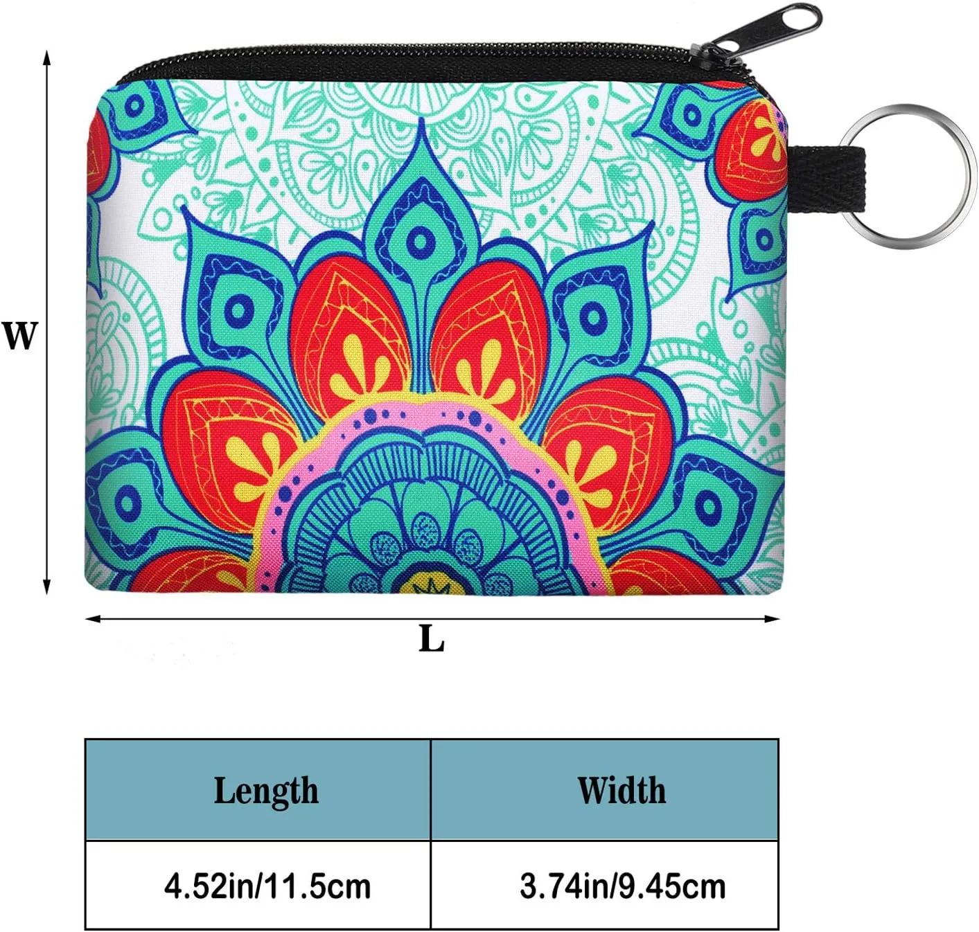 10 Pieces Small Coin Purse Boho Change Purse Pouch Mini Wallet Coin Bag with Zipper for Women Girls