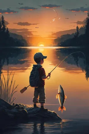 1000 Piece Fishing Junior Puzzle for Adults, Jigsaw Puzzles Medium Difficulty Fun Family Games Great Gift Ideas for Women and Man