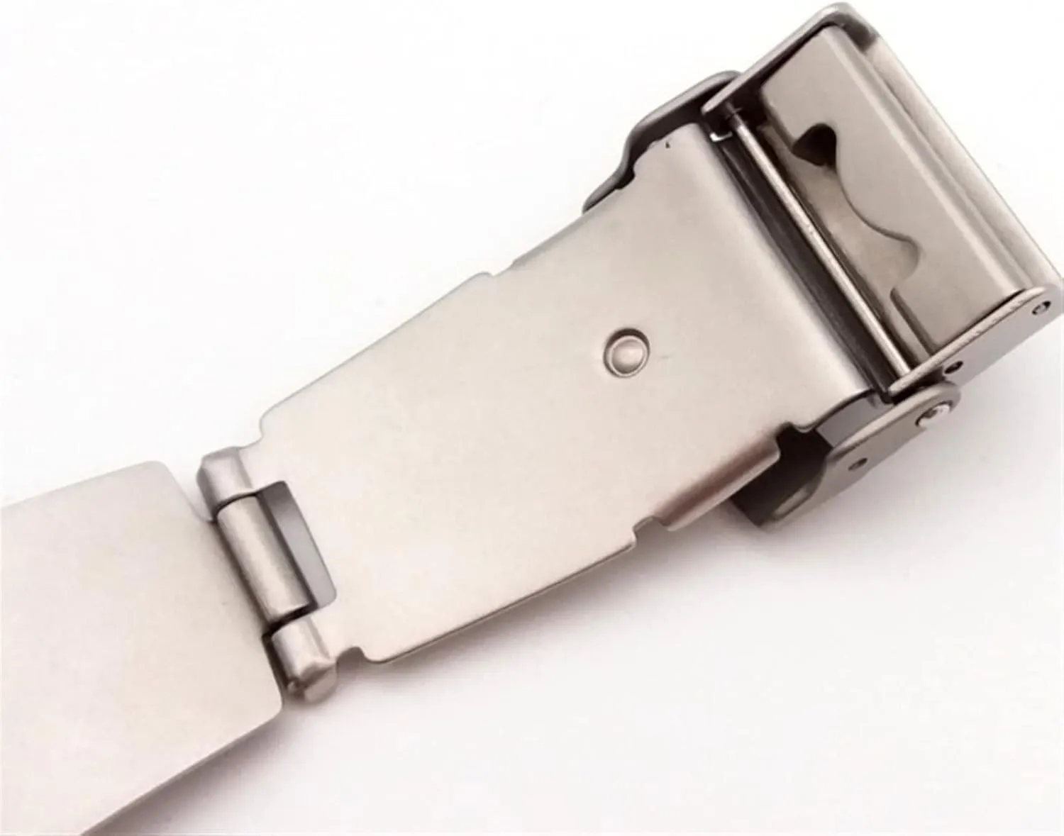 12 15 18mm Double Press Safety Buckle Solid Color Stainless Steel Clasp Smart Watch Buckle Watch Clasp Accessories Clasp(15mm)