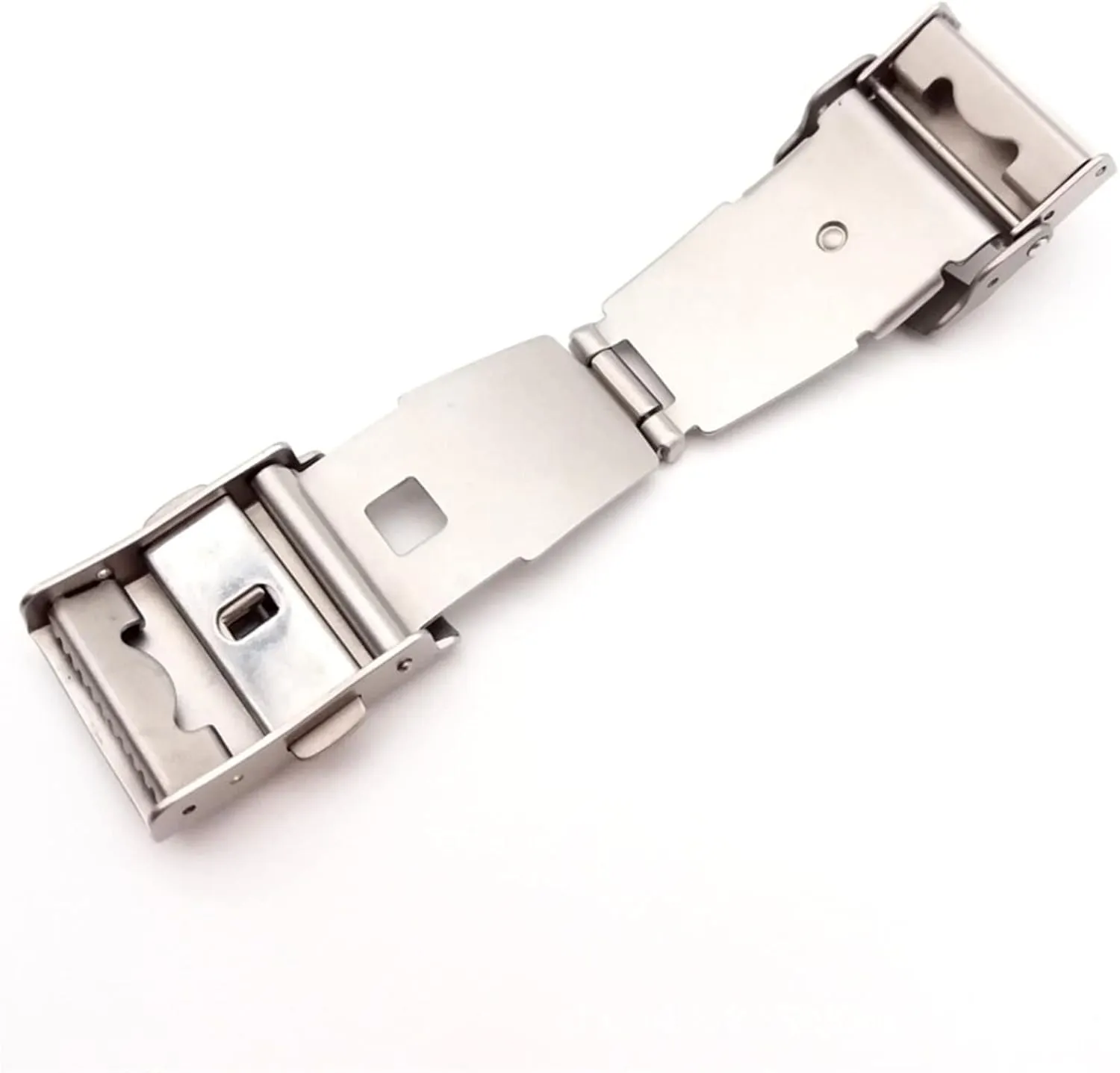 12 15 18mm Double Press Safety Buckle Solid Color Stainless Steel Clasp Smart Watch Buckle Watch Clasp Accessories Clasp(15mm)