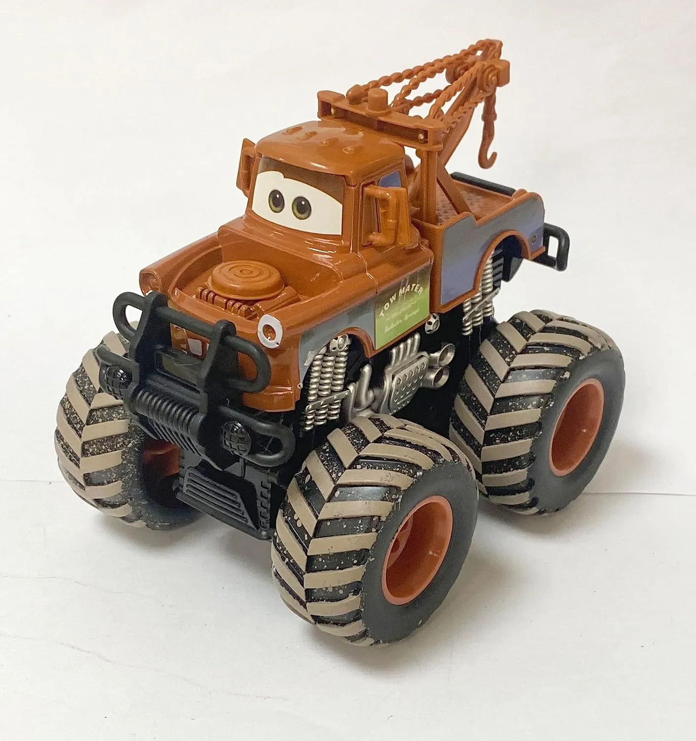 12 Styles Movie Cars 3 Black Storm Jackson Lightning McQueen Curz Mater Giant Wheels Cars 1：55 Diecast Vehicles Toys Set Children Car Toy (Mater)