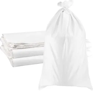 120 Pack 14 x 24 Inch Woven Empty Sandbag, White Polypropylene Sand Bags Empty Sand Bag for Construction, Transportation and Flooding