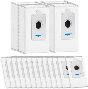 (15 Pack) X5 Pro Omni Replacement Dust Bags Compatible With ECOVACS DEEBOT X5 Omni/ X5 Pro Omni/ X2/ X2 Omni/ T30S AI/ DEX86 robot vacuum, With Activated Carbon Filter layer, Disposable Bags