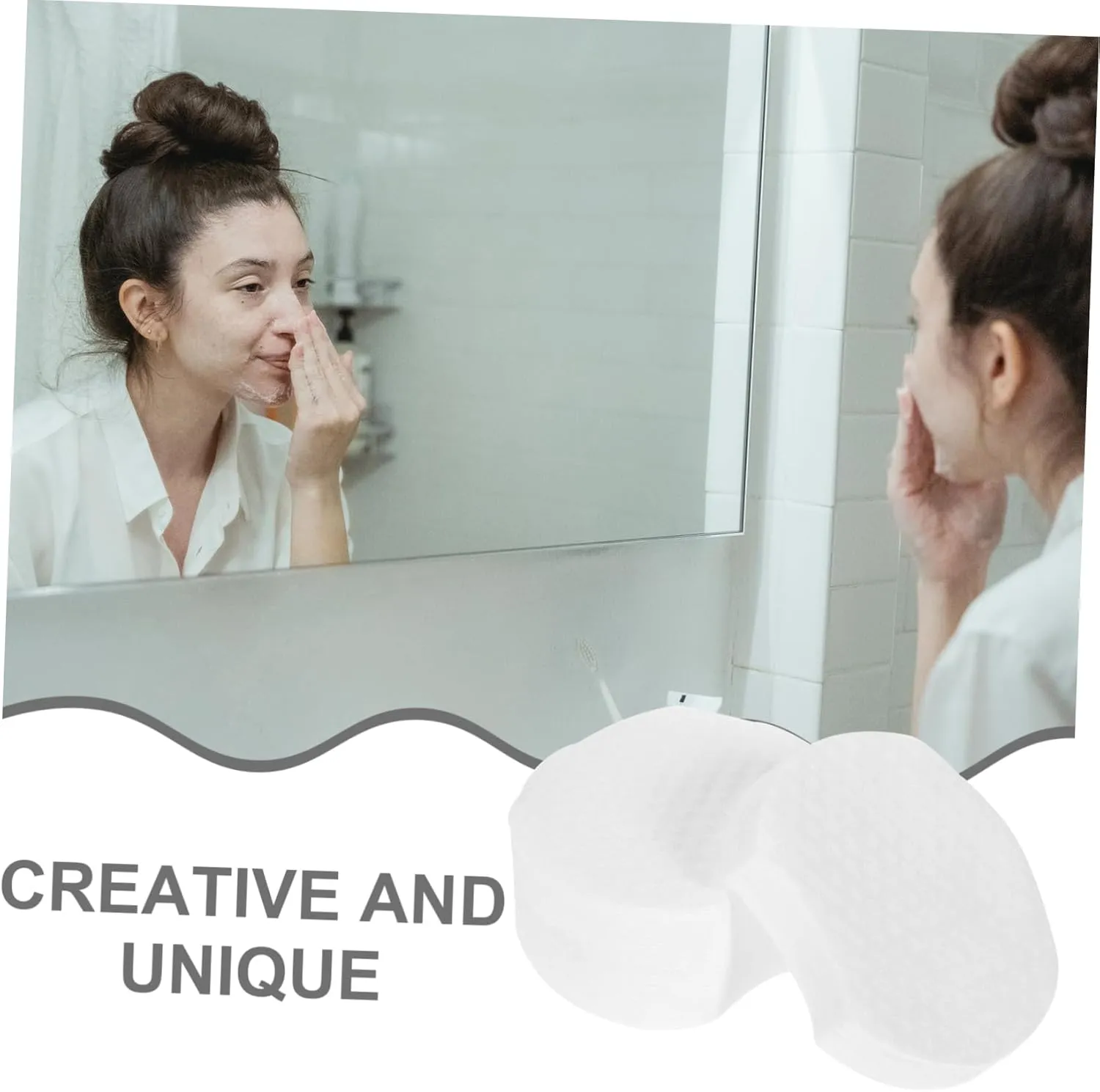 1800pcs Non-Woven Cosmetic Cleaning Pads for Makeup Removal Soft Exfoliating Face Cloths for Women and Girls for Daily Cleansing and Pore Deep Cleaning