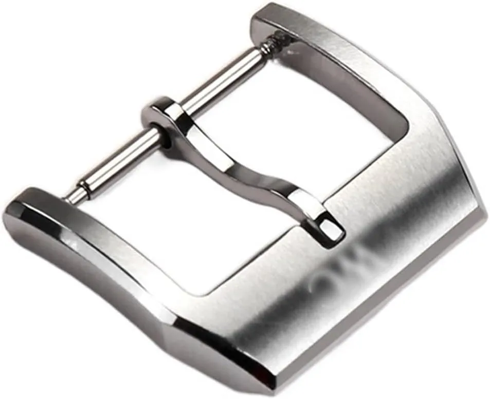 18mm Watch Buckle 316L Stainless Steel Pin Tang Buckle Brushed Watch Clasp For IWC Watch Band Strap Tang Buckle