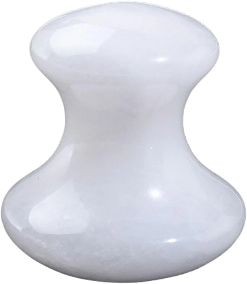 1PC Natural Rose Quartz Mushroom Face Massager Jade Roller Beauty Massage Eye Neck Health Skin Care Guasha Spa(Type e)