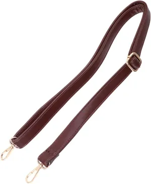 1Pc PU Leather Replacement Shoulder Bag Strap with Clasps Coffee Color Crossbody Bag Accessory for Handbags Purses and DIY Projects