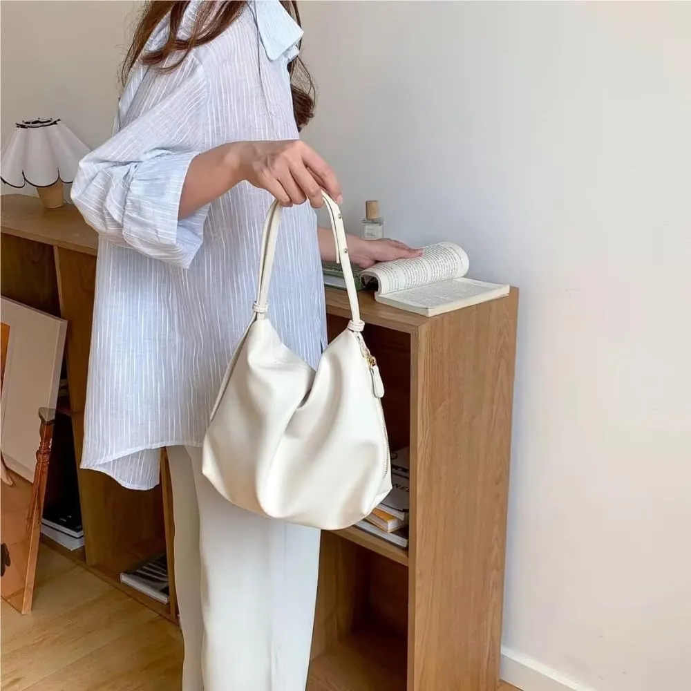 2025 Designer Bags Women Handbag Shoulder Solid Color Fashion Soft Pu Leather large capacity zipper tote bag