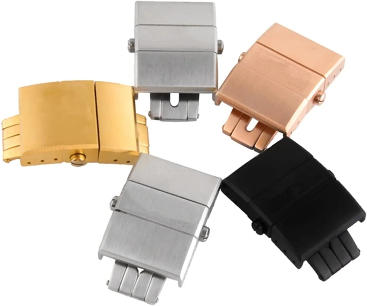 20mm Folding Buckle Fit For Ulysse Nardin Athens Watch Series Silicone Rubber Strap Stainless Steel Clasp Watch Accessories Watch clasp