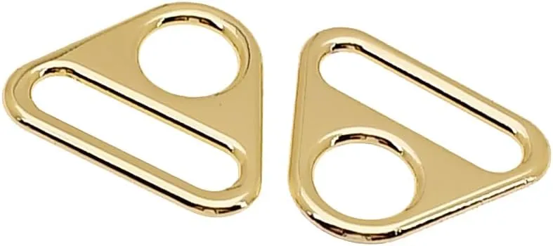 20Pcs Metal Triangle D Ring Buckle Triangle Adjuster Buckle with Bar Swivel Clip For Purse Bag Handbag