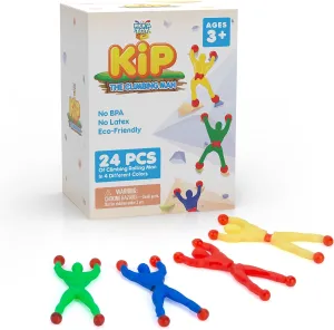 24-Piece Climbing Man Sticky Toy Set - Flexible and Stretchy Wall Tumbler Crawlers for Boys and Girls - Assorted Colors - Perfect for Birthday Party Favors and Easter Egg Fillers