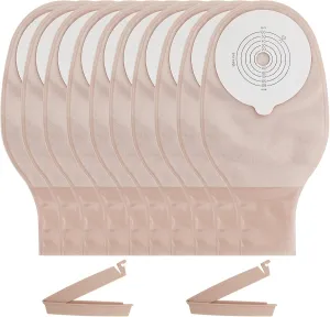 25pcs Ostomy Bag with Clamp Closure, colostomy Supplies, One Piece Drainable Pouches for Ileostomy Stoma Care…