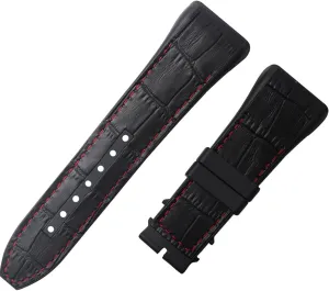 28mm Nylon Silicone Watch Strap Black Blue Folding Buckle Watchband for Franck Muller Series Watch