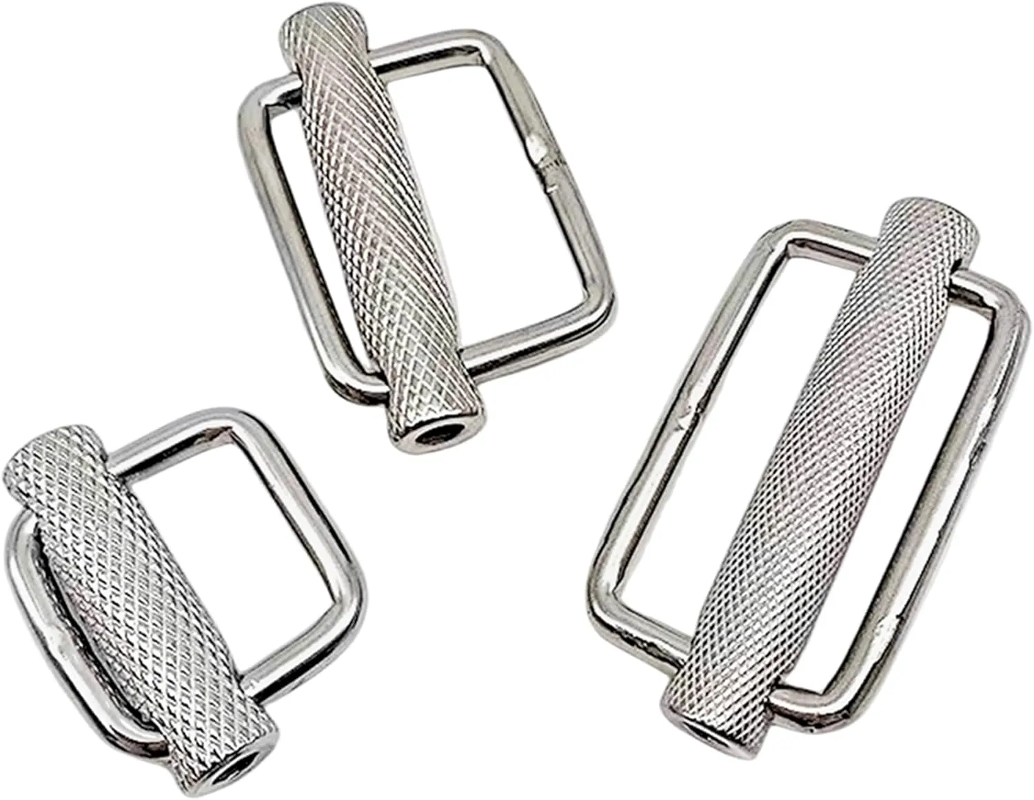 2Pack Stainless Steel 316 Slider adjustable Lock Buckles, Replacement for Belt backpack strap adjuster replacement