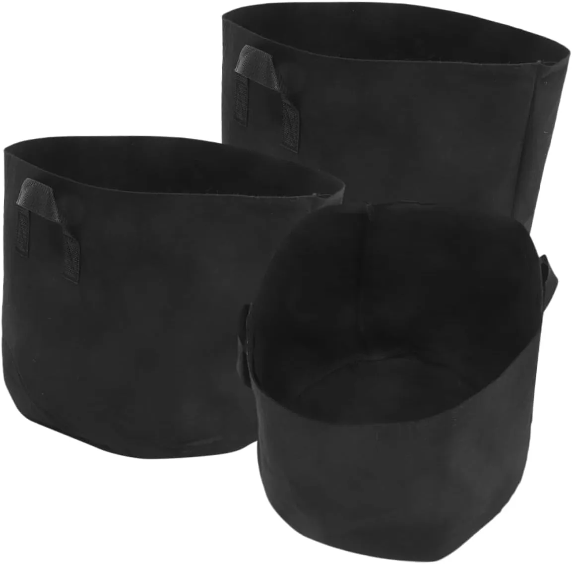 3Pcs Non Woven Plant Growing Bags for Nursery Fabric Planter with Excellent Drainage and Air Permeability for Garden Patio and Balcony Use