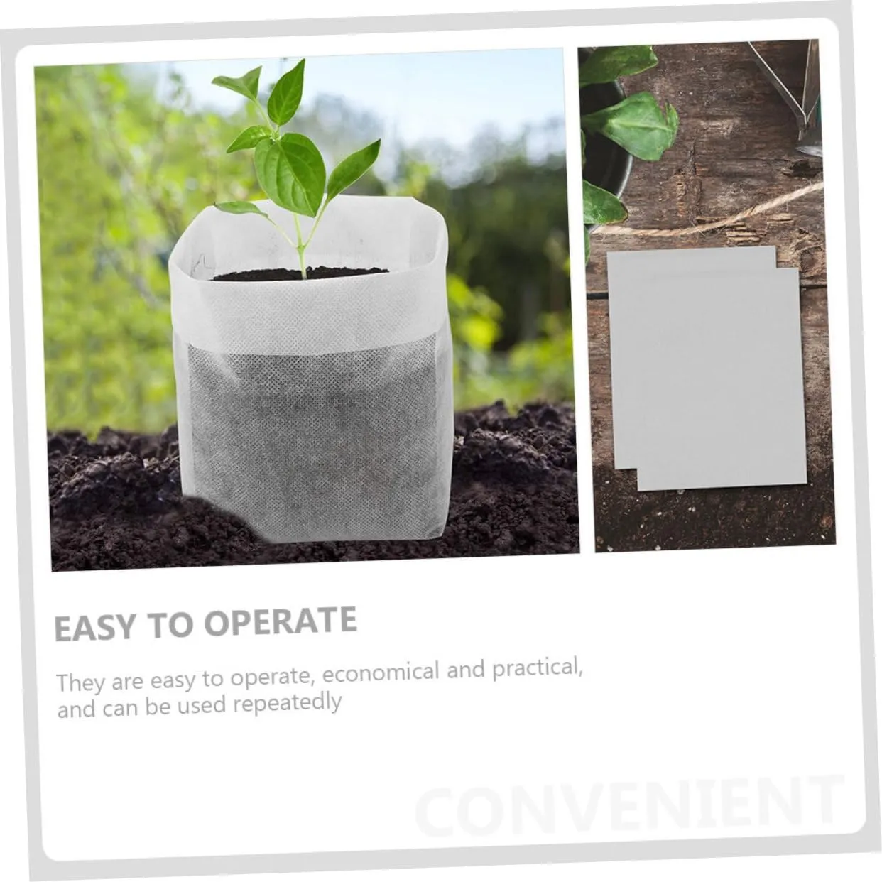 3sets 500pcs Non Woven Fabrics Plant Nursery Bags Portable Grow Bags for Optimal Plant Growth Excellent Drainage and Air Permeability for Gardens Yards and Balconies 500pcs*3