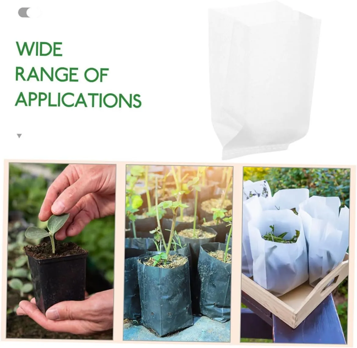 4sets Mushroom Growing Bags Plant Growing Bags Excellent Drainage Air Permeability for Use 100pcs*4