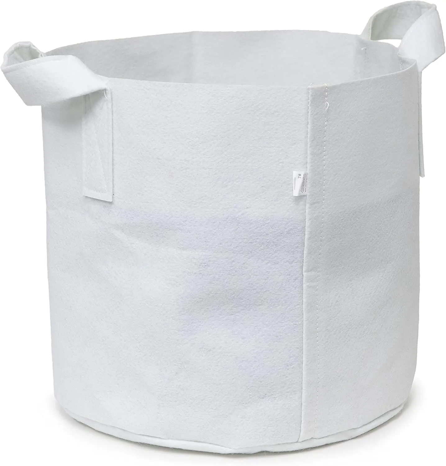 5-Pack 20 Gallon Grow Bags/Aeration Fabric Pots w/Handles (260GSM, White, 16H x 19D)