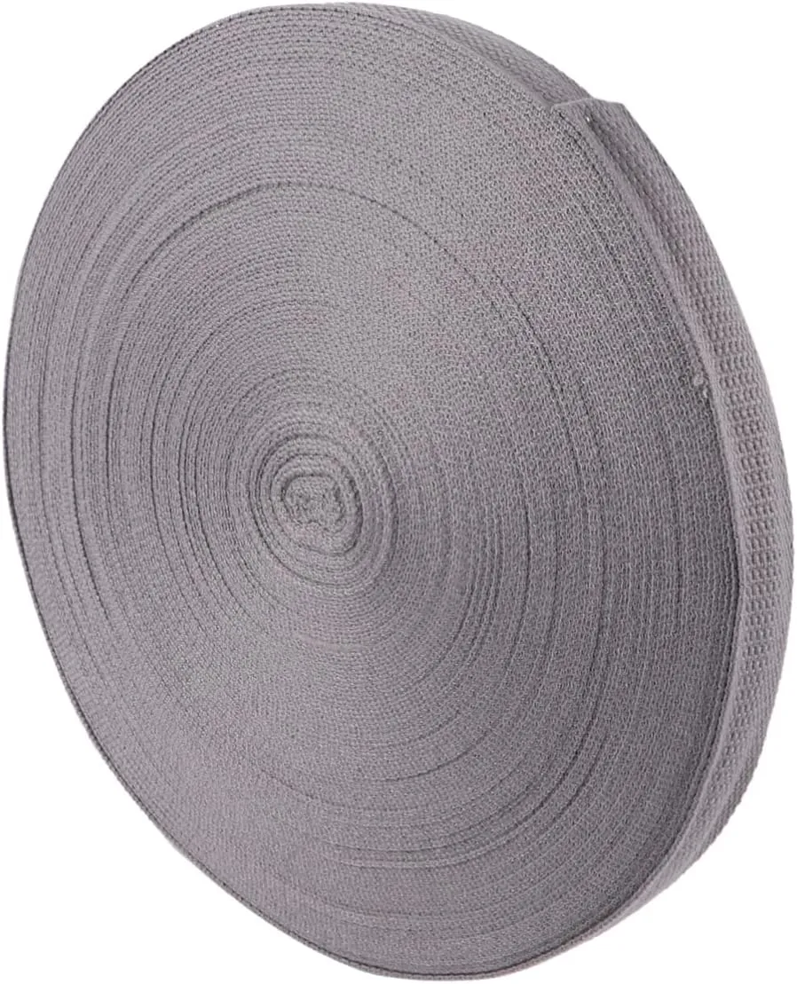 50 Yard Light Grey Bag Strap DIY Woven Hat Shoes Clothes Strap 2.5cm Wide Replacement Accessory