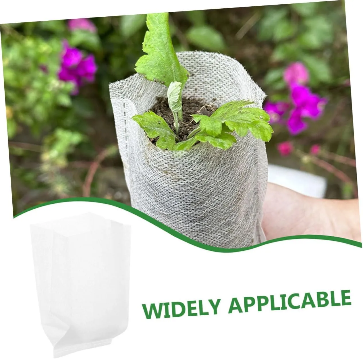 5sets Horticultural Planting Bags Planting-Grow-Bags Fine Drainage Breathable for Healthy Plant Growth 100pcs*5