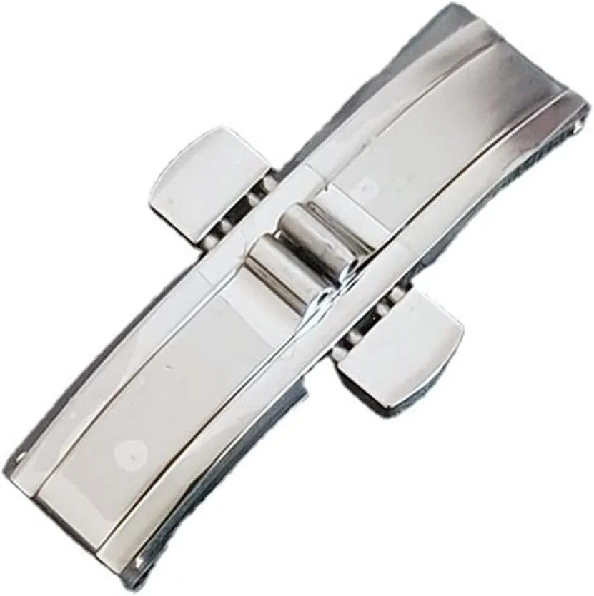 5X20 Stainless Steel Strap Buckle Butterfly Double Snap Buckle Bracelet Steel Buckle Stainless Steel Accessories Suitable Compatible With Longines Table buckle