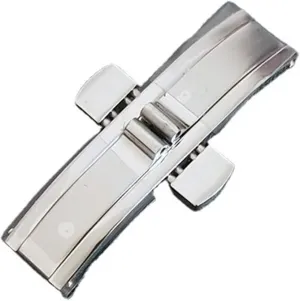 5X20 Stainless Steel Strap Buckle Butterfly Double Snap Buckle Bracelet Steel Buckle Stainless Steel Accessories Suitable Compatible With Longines Table buckle