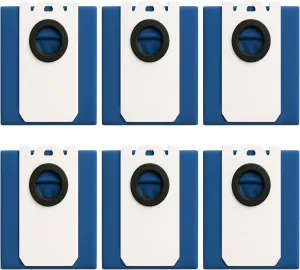 6 Pack 6 Liter Disposable Dust Bag Compatible with bObsweep UltraVision & UltraVision Pet Self-Empty Robot Vacuum Replacement Parts Accessories, 6 x 6L Vacuum Bags