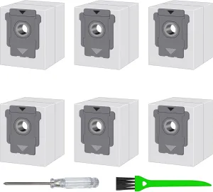 6 Pack Vacuum Bags,Dirt Disposal Bags Compatible with iRobot Roomba i & s & j Series, Replacement for i3 , i4 , i5 , i6 , J6, i7 (7550) j7, j7 i8 , s9 , I & S & J Series Automatic Dirt Disposal Bags