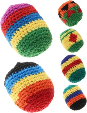 6pcs Multicolored Crochet Knitted Juggling Balls Soft Bean Bags for Skill Development