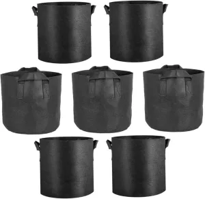 8pcs Aquatic Pond Planter Non-Woven Fabric Grow Bags for Flowers Saplings Veggies Water Retention Indoor/Outdoor Drainage Air Permeability