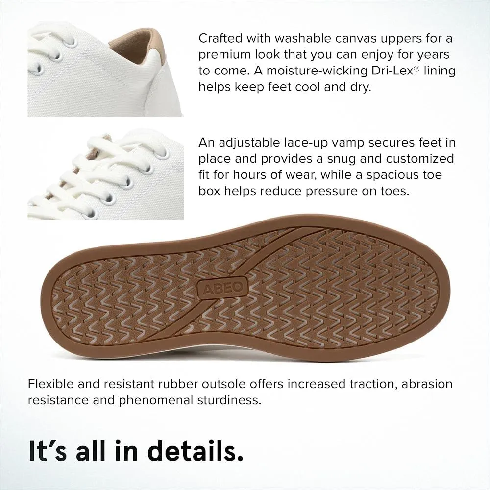 ABEO Addie Women's Fashion Sneakers with Arch Support, Comfortable Fashion Sneakers for Plantar Fasciitis, Foot and Pain Relief with Removable Orthotic Insole - Casual Shoes