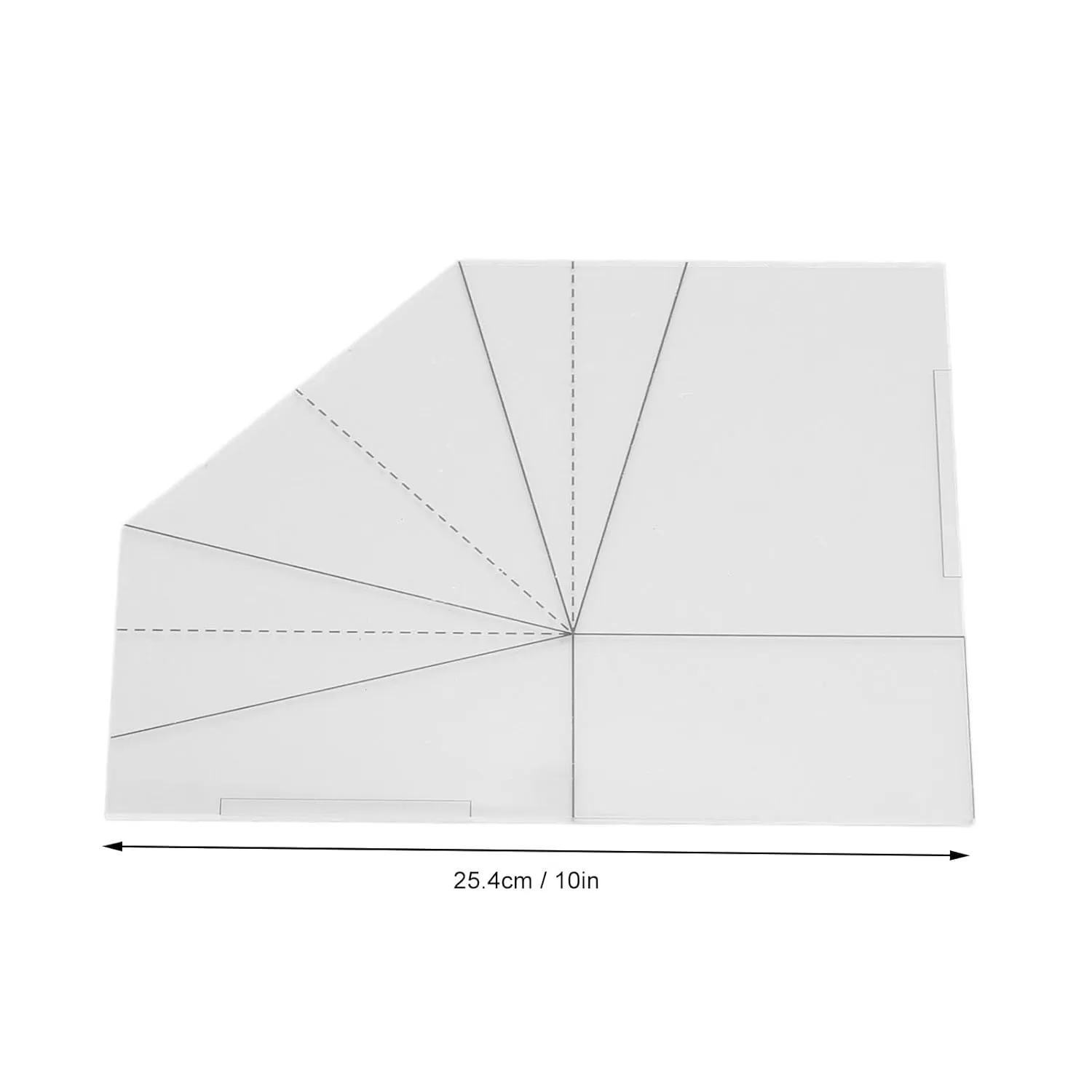 Acrylic Foldable Food Basket Sew Template, Transparent Handbag Sewing Template DIY Sewing Ruler for Basket Making (25.4cm / 10in)