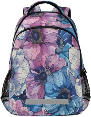 ALAZA Exotic Anemone Flower Periodic Sample Backpacks Travel Laptop Daypack School Book Bag for Men Women Teens Kids