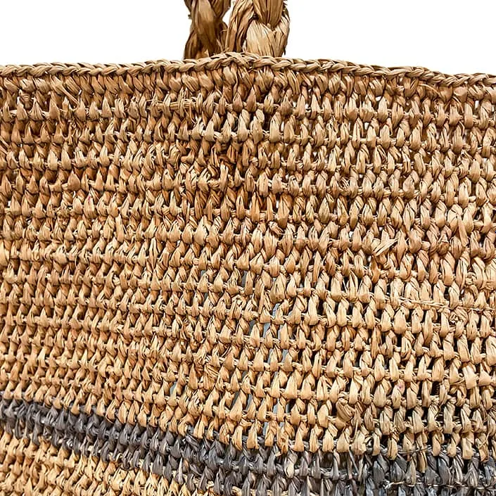 ALICE STRIPE BAG TEA/LIGHT GREY
