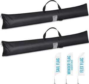 Aliceset 2 Pcs flag carrying case storage Bag feather flag cloth flag color guard banner carrier teardrop flag pole bags Kit Waterproof Oxford Mic Stand Tripod Carrying Case Portable