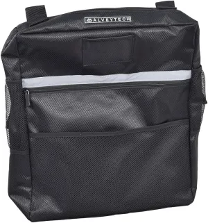AlveyTech Black Seat Backpack Bag 16"x14"x4" for Mobility Scooters, Wheelchairs & Power Chairs - Durable Ripstop Nylon Organizer Bags with Mesh Pockets & Adjustable Fasteners, Storage Accessories