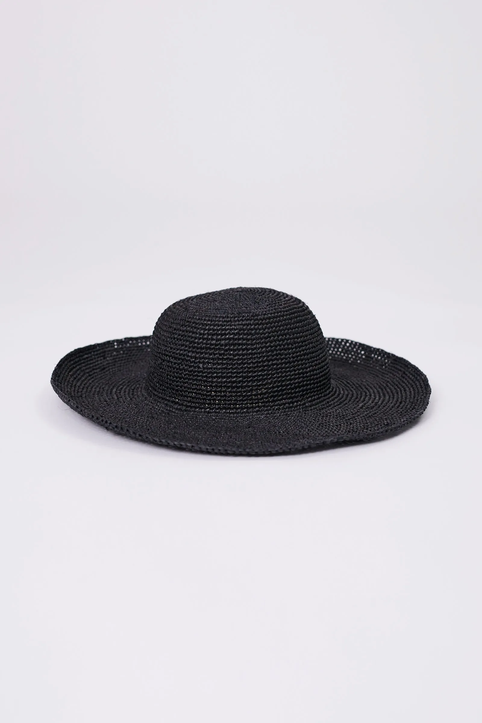 Amalfi Wide Brim Hat - Black