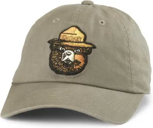AMERICAN NEEDLE Smokey The Bear Patch Unisex Adjustable Buckle Strap Baseball Hat