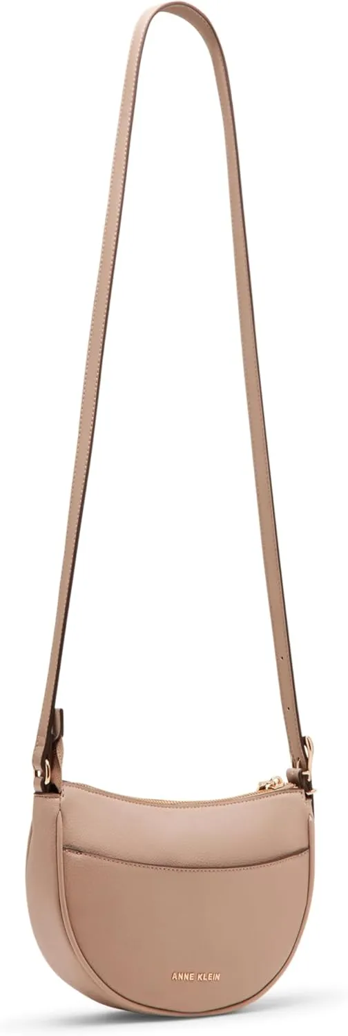Anne Klein Sculpted Buckle Half Moon Crossbody
