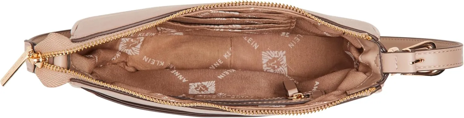 Anne Klein Sculpted Buckle Half Moon Crossbody