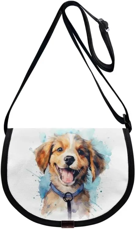 Artistic Horse Women's Large Tote Bag Daisy Messenger Bag Retro Plant Flower Shoulder Bags for Travel College