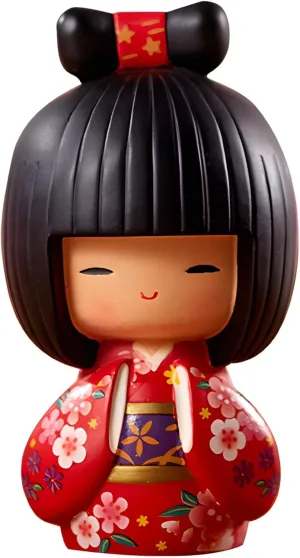 Authentic Kimmidoll Kokeshi Doll - Traditional Japanese Geisha Figure, Detailed Resin Art, Ideal for Cultural Home Décor, 4.3 X 2.8 X 12.2 in