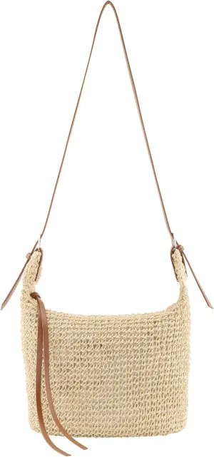 Ayliss Women Straw Handbag Purse Small Summer Beach Handmade Crossbody Shoulder Tote Handbag Handwoven Beach Straw Bag