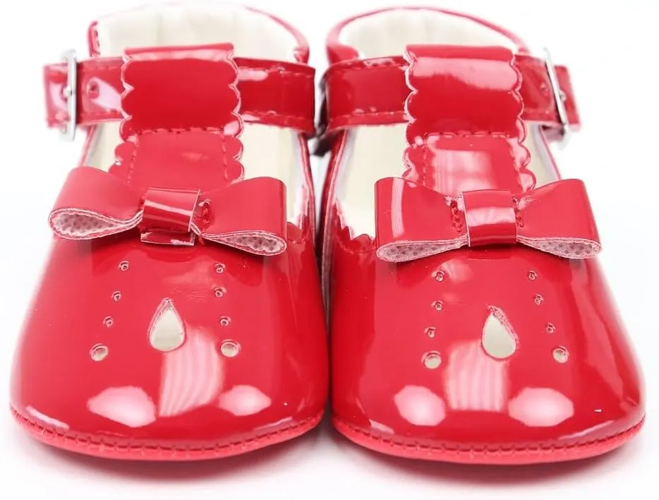 Baby Unisex Patent Mary Jane T-Bar Shoes - Perfect Footwear for Special Occasions