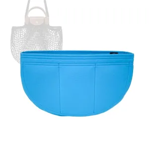 Bag Organizer for Longchamp Le Pliage Filet L - Premium Felt Purse Handbag Insert Liner Shaper (Handmade) Soft Structure Support (25 Color Options)