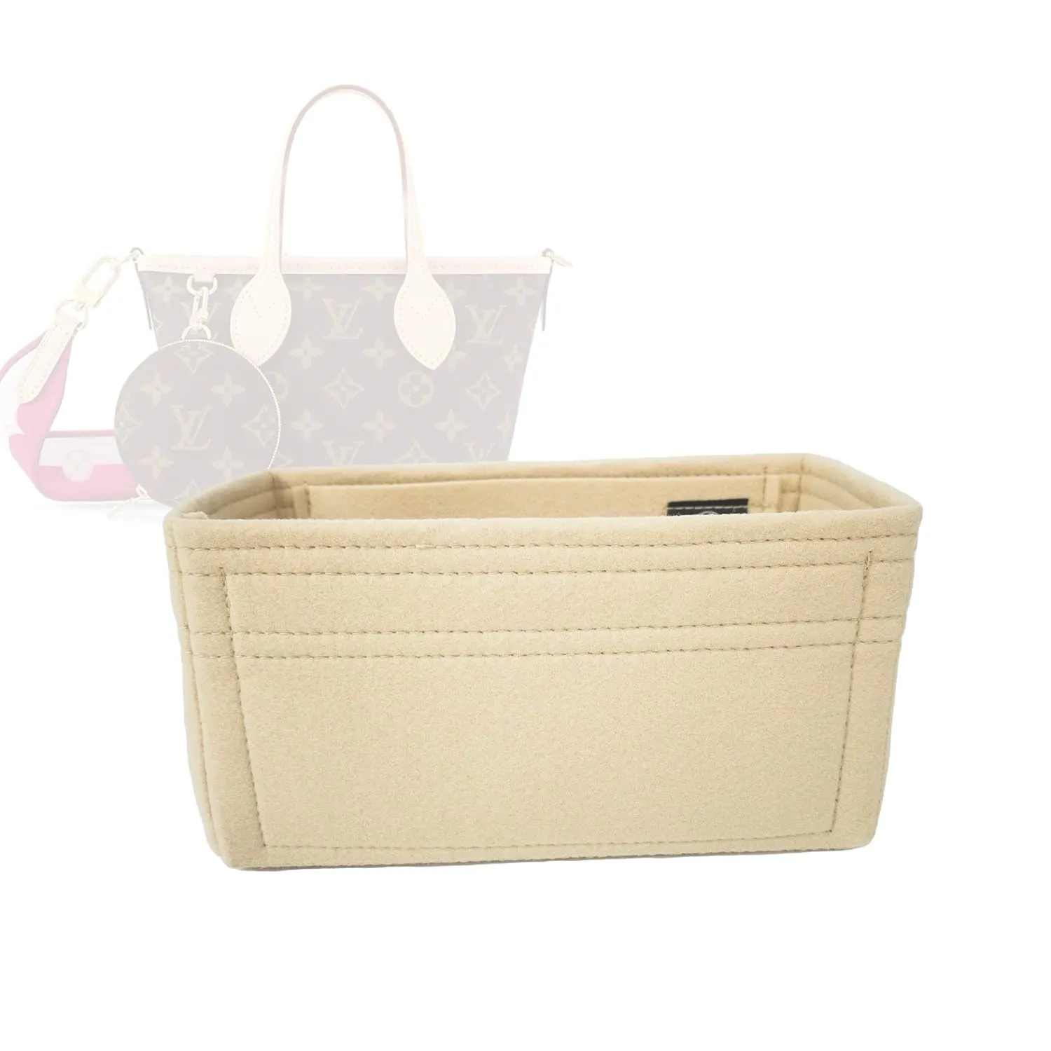 Bag Organizer for Louis Vuitton LV Neverfull BB Bag - Neverfull BB Premium Felt Purse Handbag Insert Liner Shaper (Handmade) Soft Structure Support (20 Color Options)