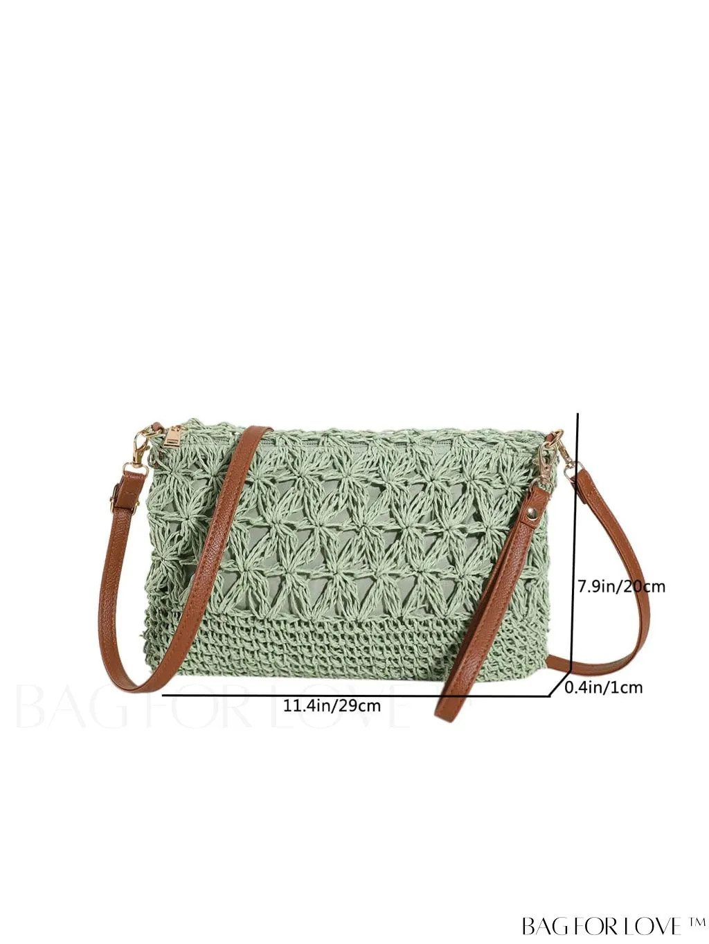 BagForLove - Vacation Style Straw Woven Shoulder Bag with Unique Hollow Out Design