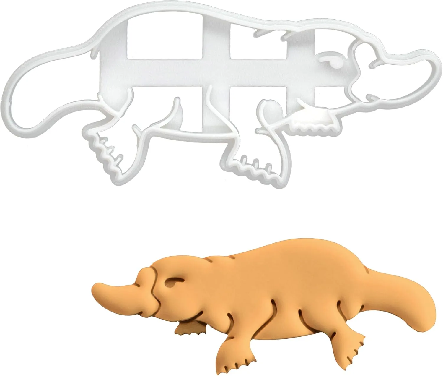 BAKERLOGY Realistic Platypus Cookie Cutter - Detailed Biscuit Cutter Design for Baking and Crafts, ideal on fondant, dough, clay